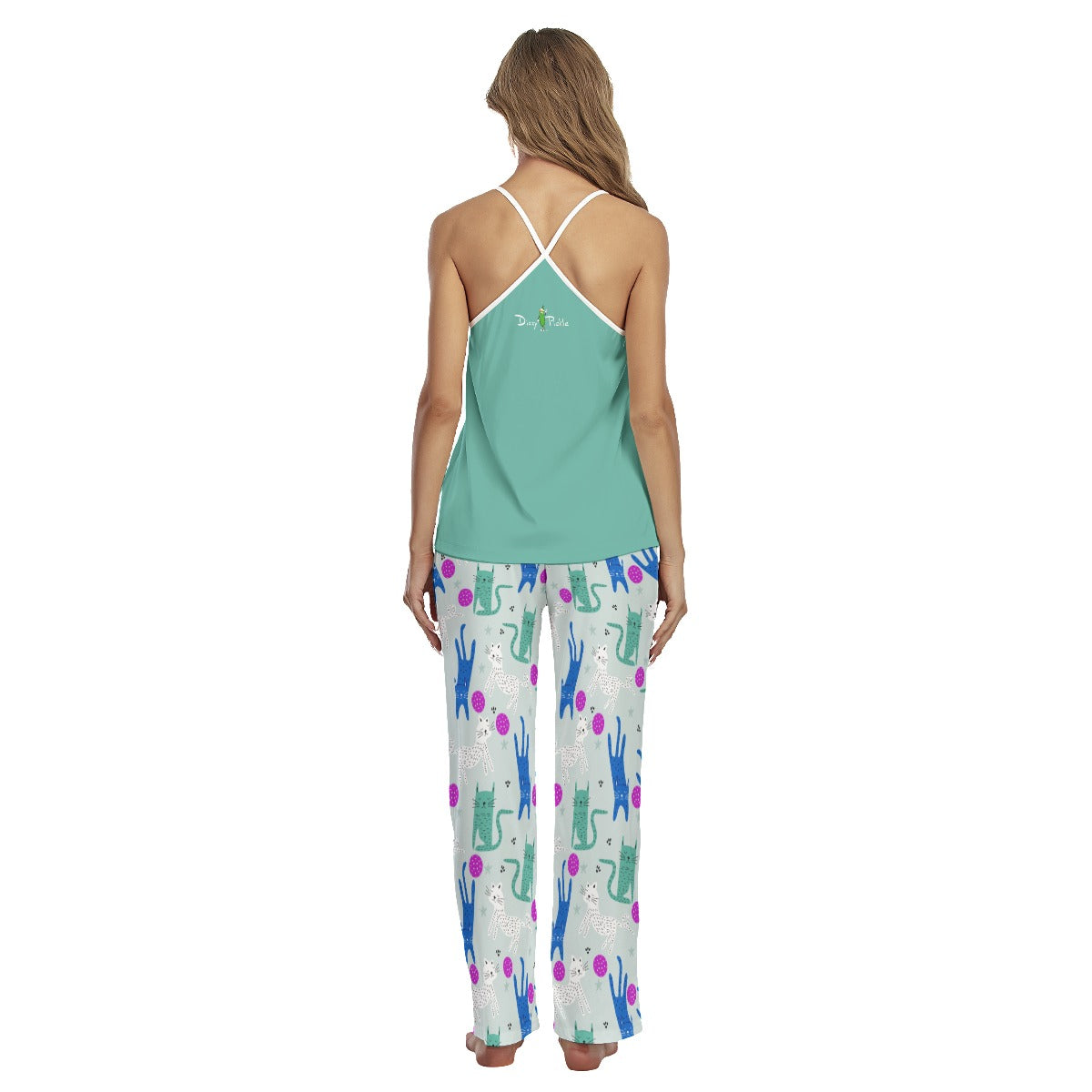 Dizzy Pickle GrayC Women's Pickleball Sleeveless Cami Pajamas Set