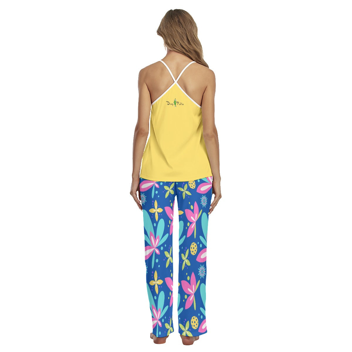 Dizzy Pickle Donna Blue Women's Pickleball Sleeveless Cami Pajamas Set