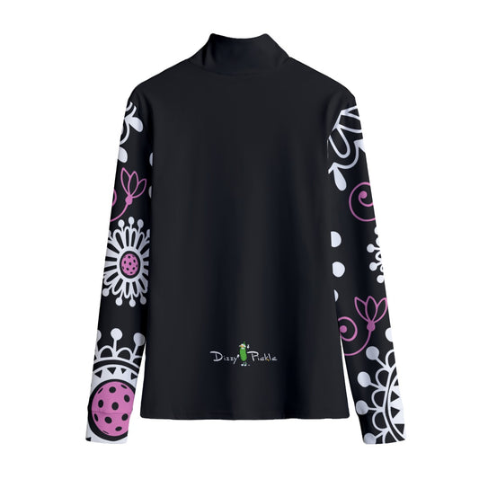 Dizzy Pickle Coming Up Daisies BP Women's Pickleball Stand Up Quarter Zip Collar