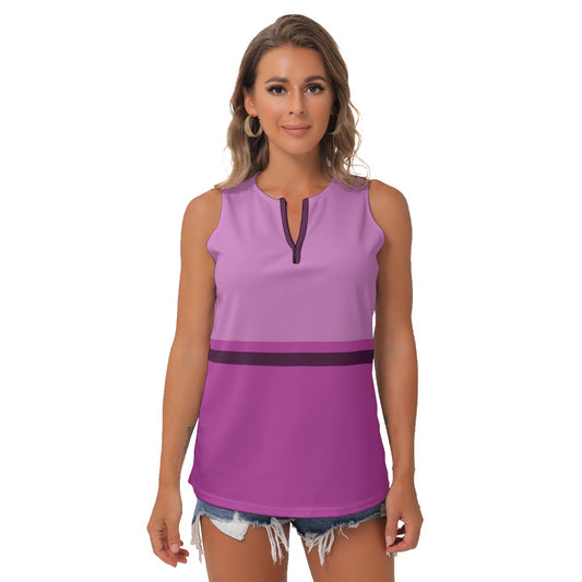 Heidi - MW - Trio - Women's Pickleball Sleeveless V-Neck Top by Dizzy Pickle