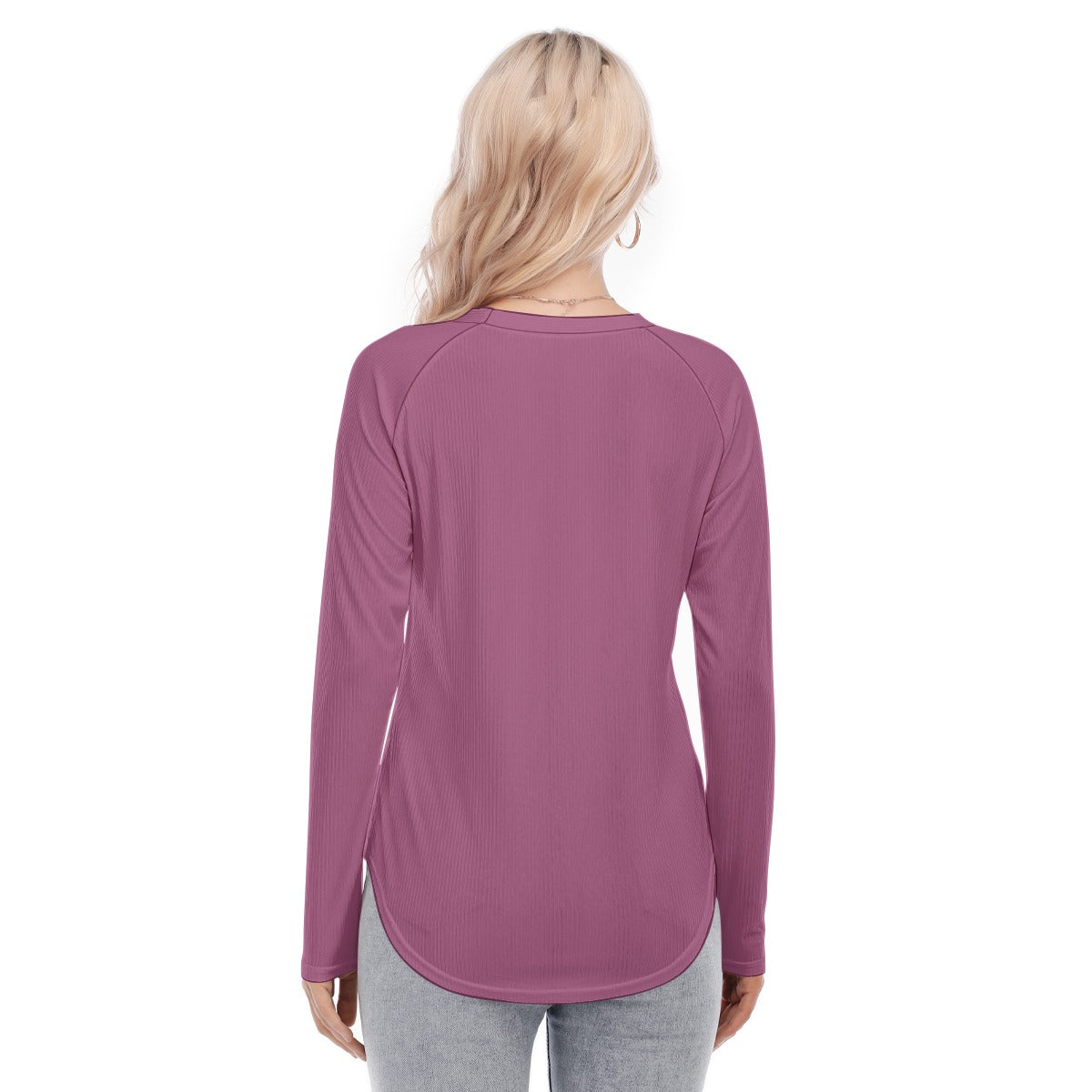 Dizzy Pickle DZY P Classic Light Purple Women's Long Sleeve U-Shape Hem T-Shirt