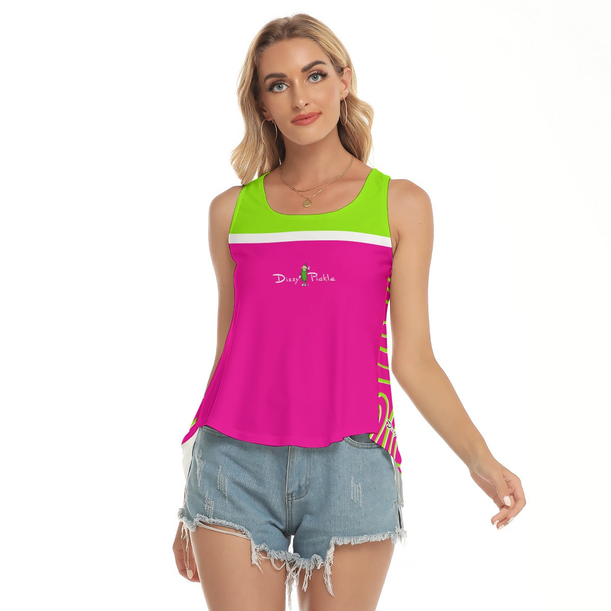 Dizzy Pickle Dinking Diva PG Women's Pickleball Open-Backed Sleeveless Tank Top