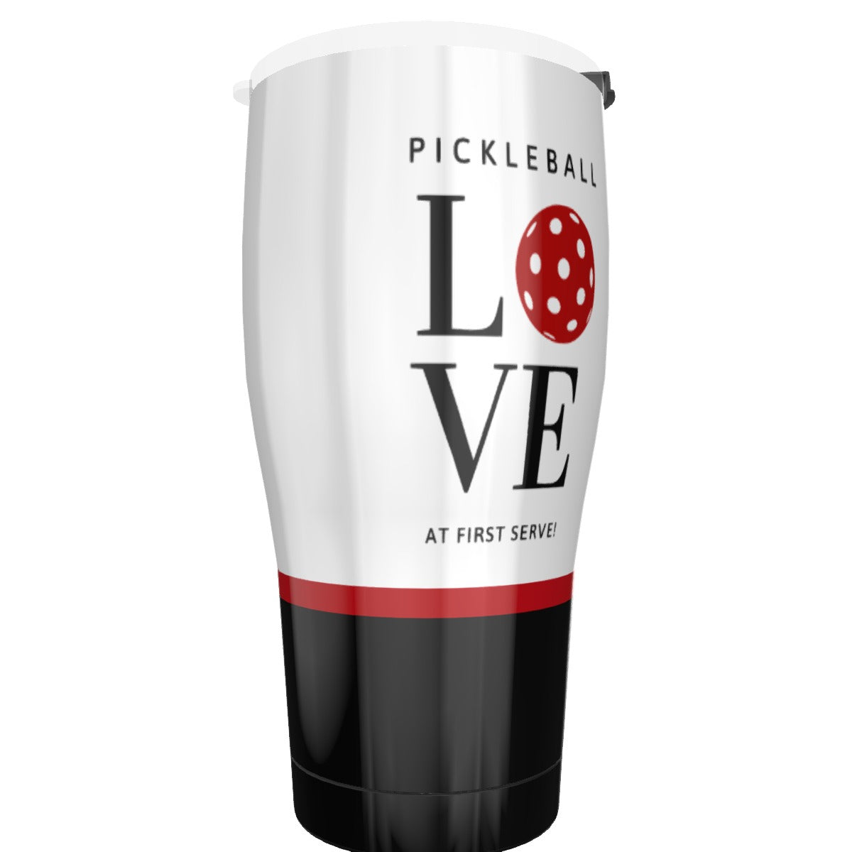 Dizzy Pickle Love at First Serve Red/Black Cone Tumbler 30oz