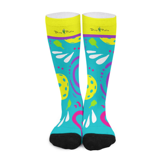 It's Swell - Blue - Pickleball Long Socks by Dizzy Pickle