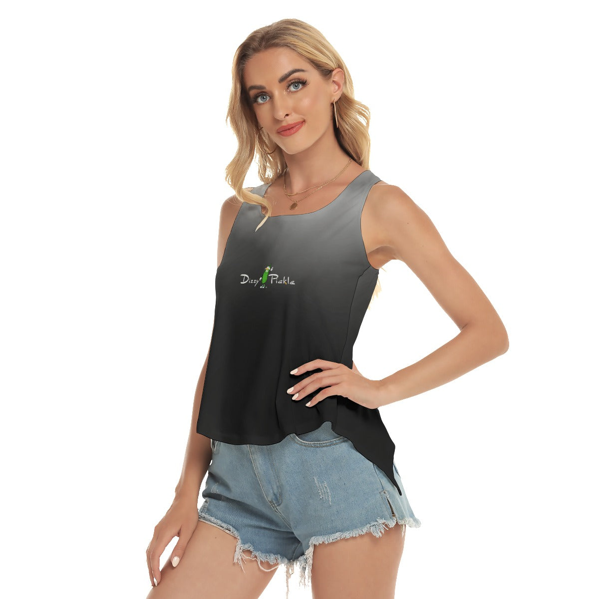 Dizzy Pickle Heidi BKW Cloud Women's Pickleball Open-Backed Tank Top