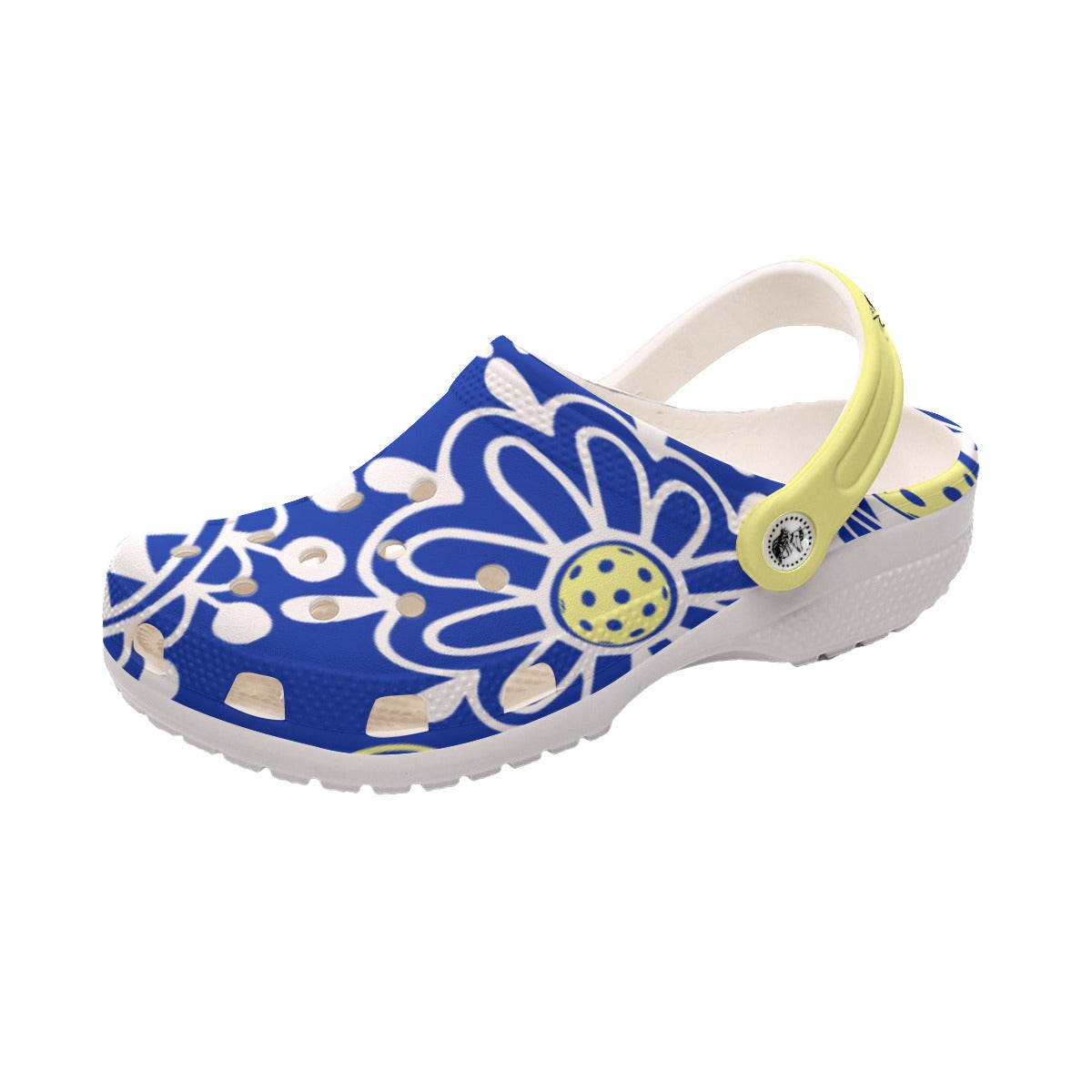 Coming Up Daisies - Blue/Yellow - Pickleball Women's Clogs by Dizzy Pickle