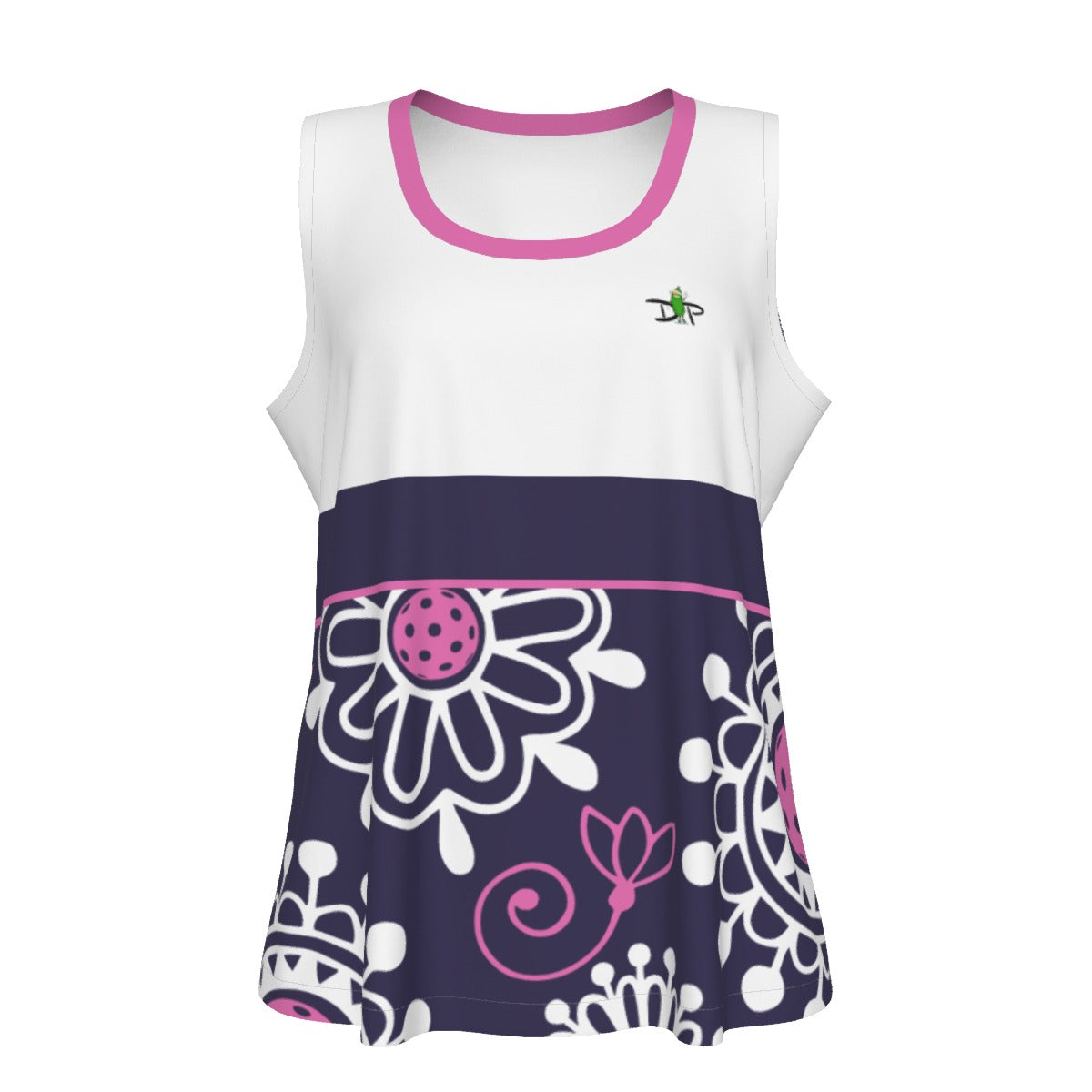 Dizzy Pickle Coming Up Daisies PPW Main Women's Pickleball Sleeveless Sports Tank Top Plum Pink