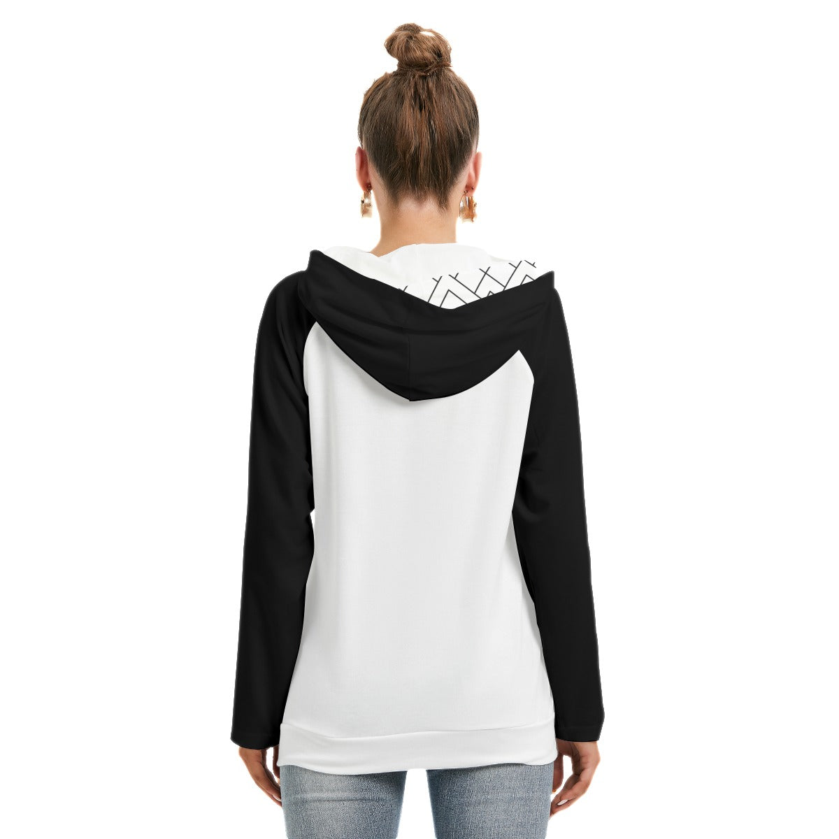 Lisa - White/Black - Ball - Double Hat Hoodie by Dizzy Pickle