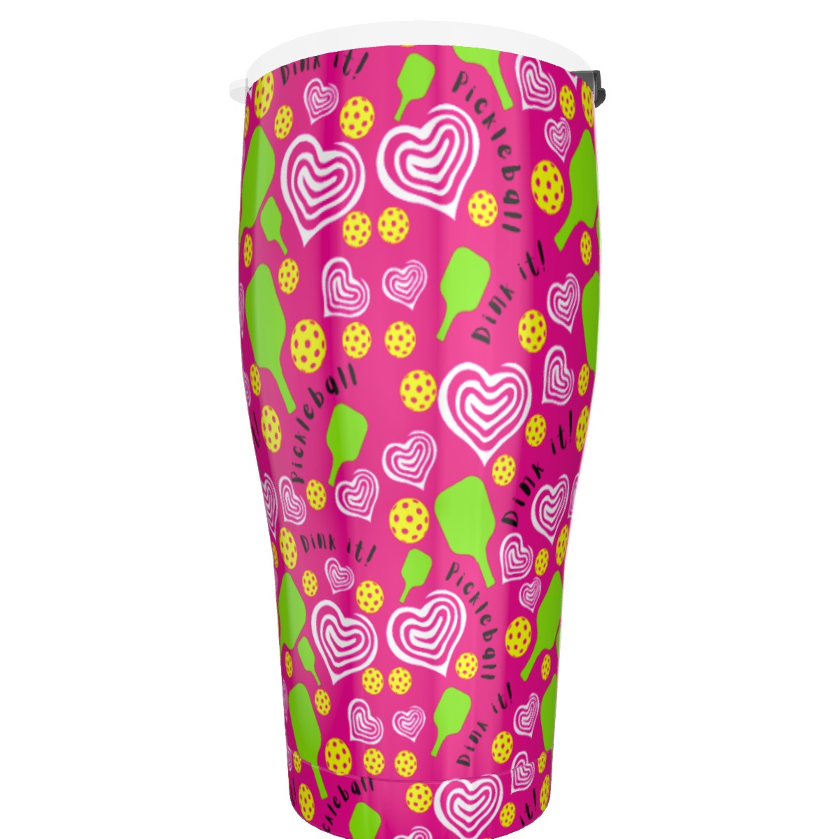 Dizzy Pickle Dinking Diva Hearts PG Cone Tumbler 30oz