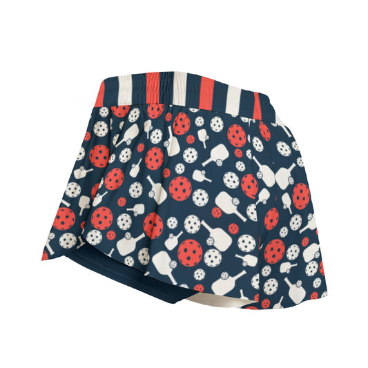 Van - Paddles & Balls - Pickleball Women's Sport Culottes with Pockets by Dizzy Pickle