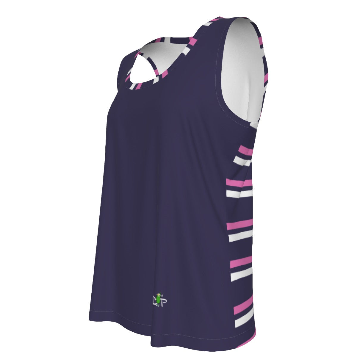 Dizzy Pickle Coming Up Daisies PP Stripes Women's Pickleball Sleeveless Sports Tank Top Plum Pink