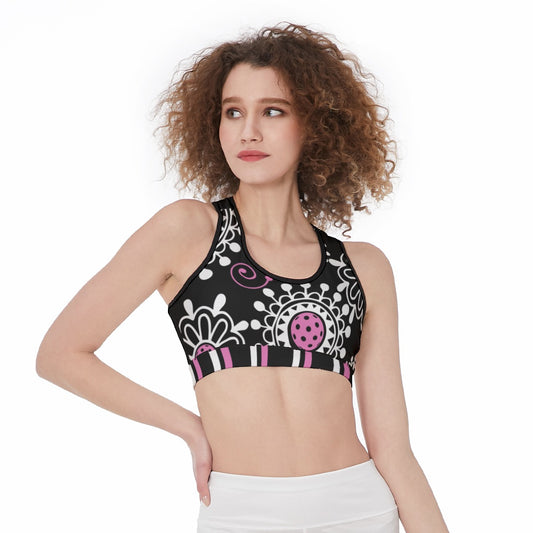 Dizzy Pickle Coming Up Daisies BP Women's Pickleball Racerback Sports Bra