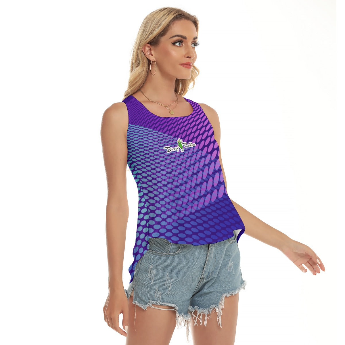 Dizzy Pickle Women's Pickleball Open-Backed Sleeveless Tank Top 5T56Y