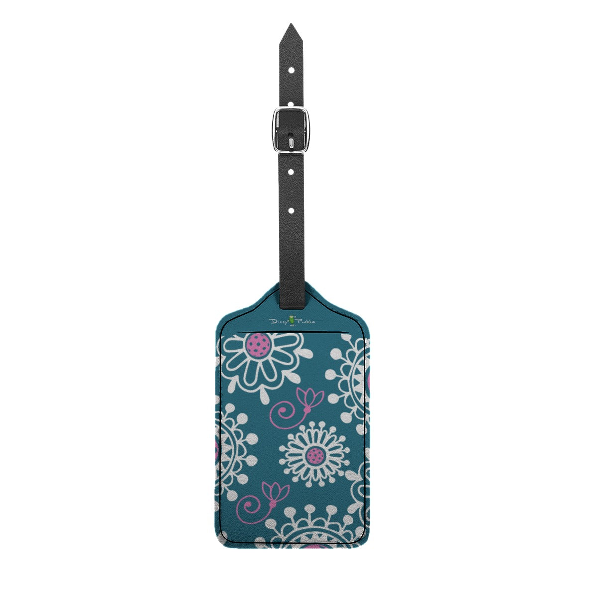 Coming Up Daisies - Teal and Pink - Bag Tag by Dizzy Pickle