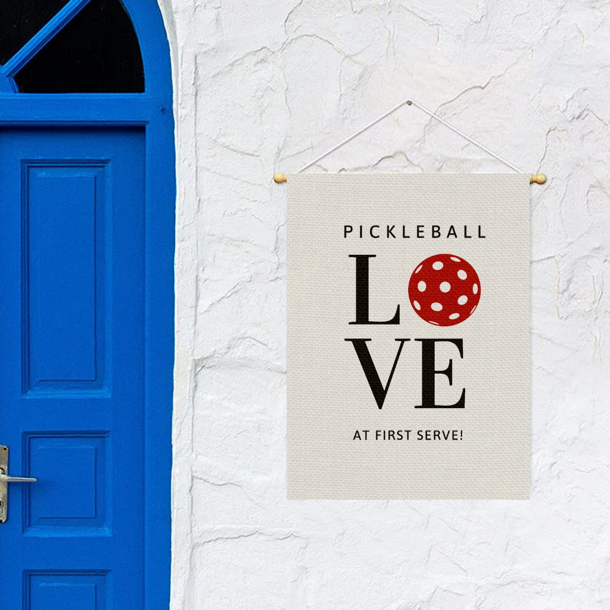Pickleball Love at First Serve Garden Flag by Dizzy Pickle