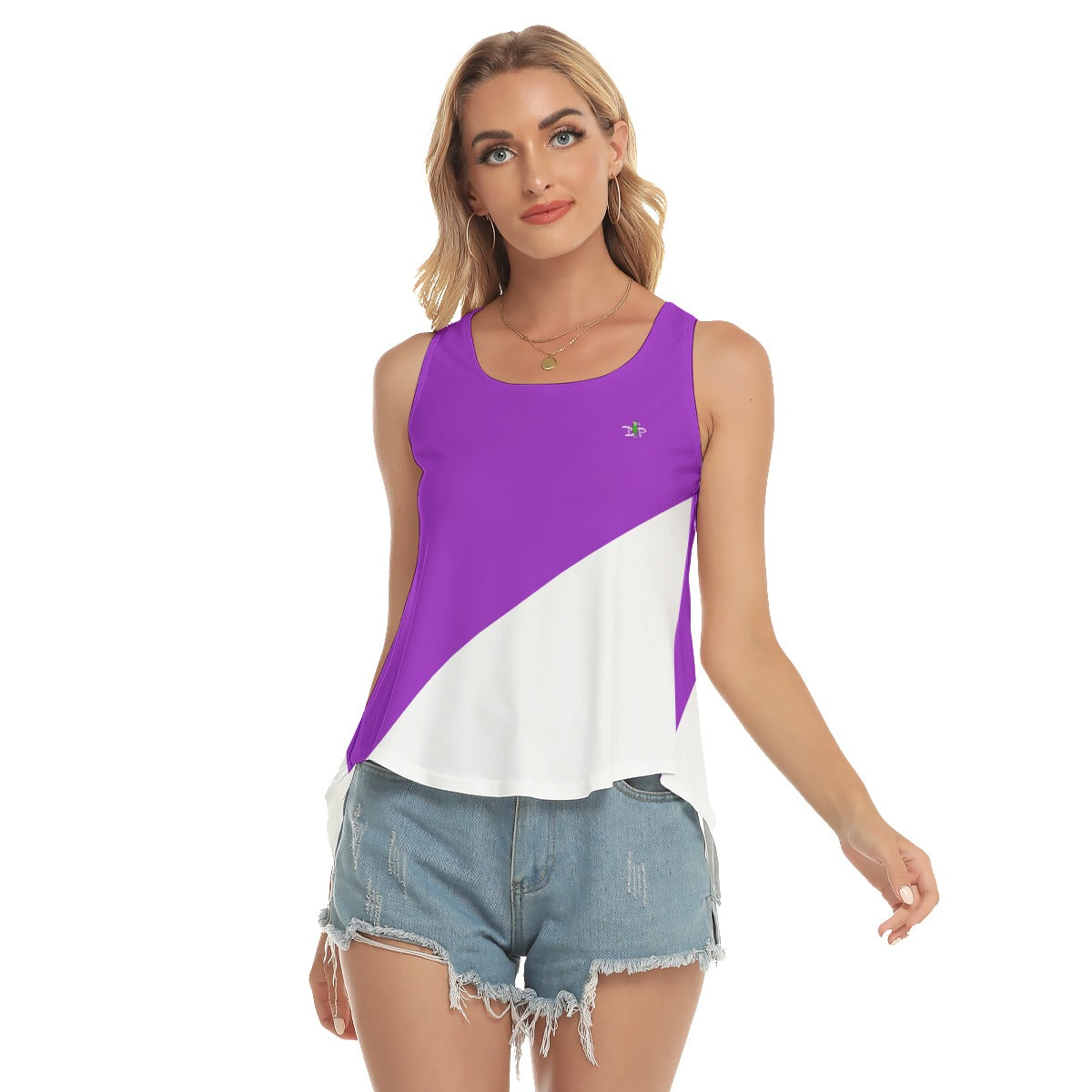 DZY P Classic - Diagonal Pickleball Tank Top by Dizzy Pickle - Deep Purple