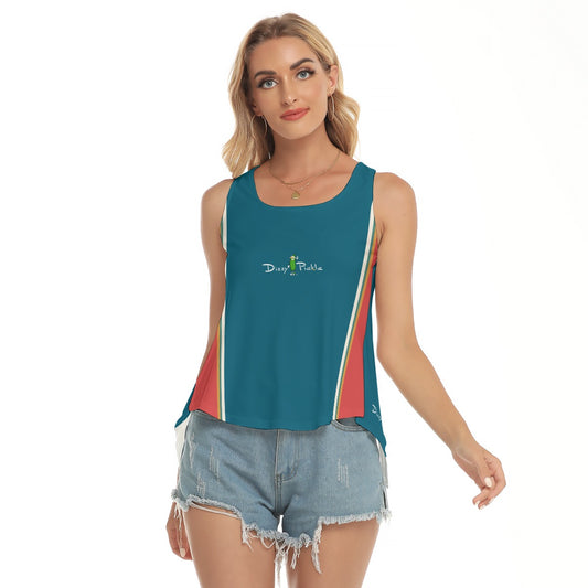 Dizzy Pickle April Dark Turquoise Women's Pickleball Open-Backed Sleeveless Tank Top