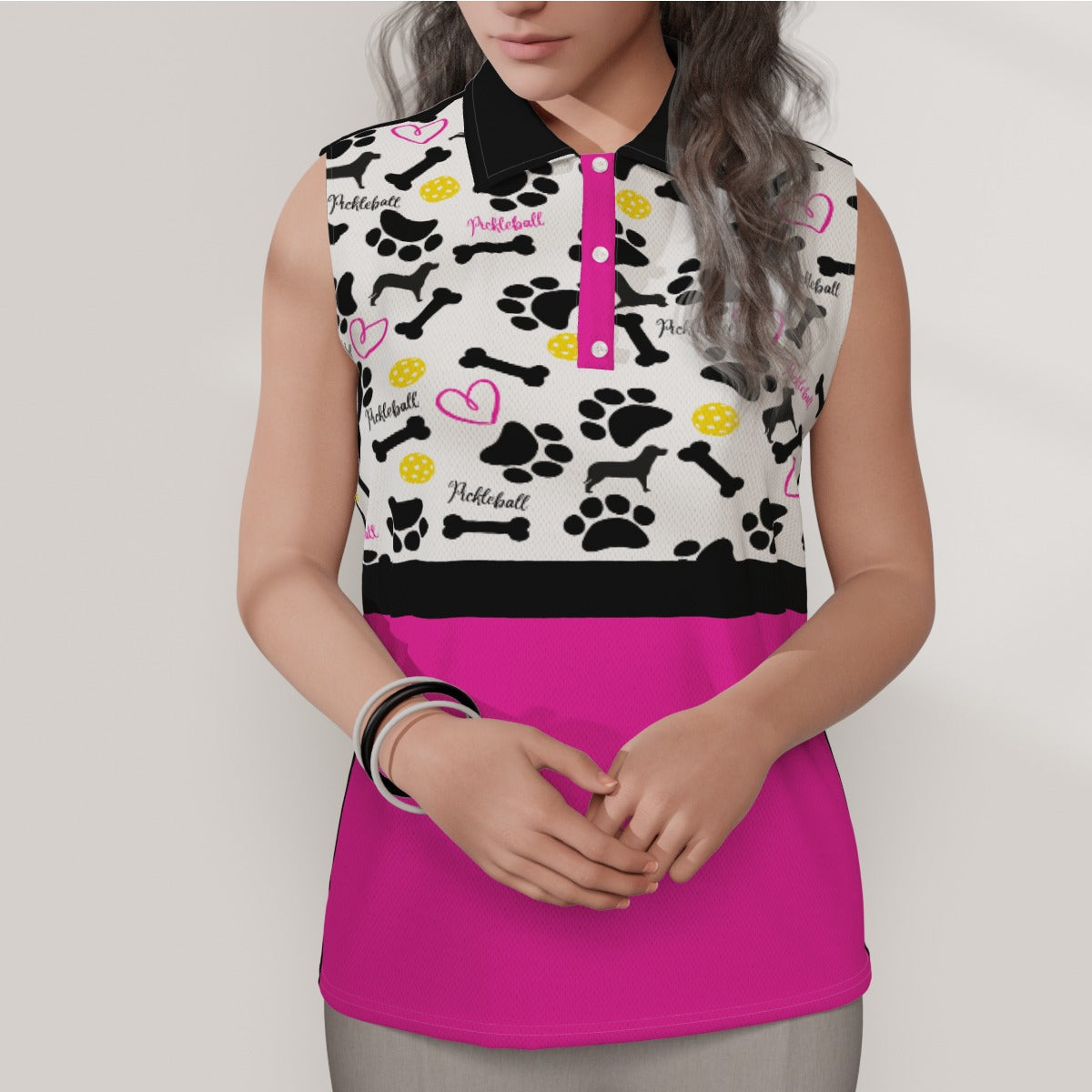 Millie - Sleeveless Polo Shirt by Dizzy Pickle