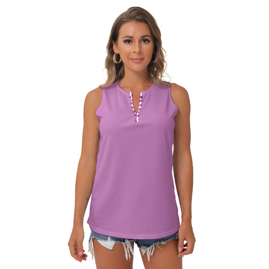 Heidi - MW - Lavender - Women's Pickleball Sleeveless V-Neck Top by Dizzy Pickle