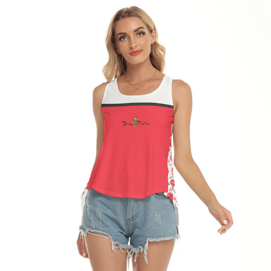 Dizzy Pickle Hearts and Roses Women's Pickleball Open-Backed Sleeveless Tank Top