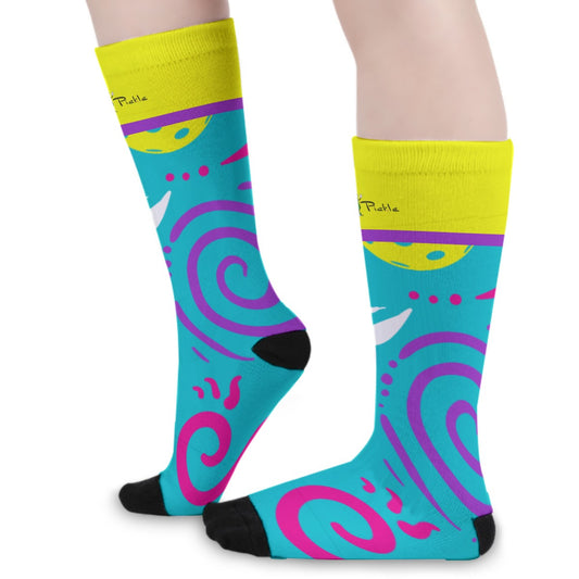 It's Swell - Blue - Pickleball Long Socks by Dizzy Pickle