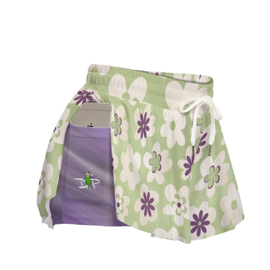 Dizzy Pickle Heather Main Women's Sport Culottes Skorts with Inner Shorts and Pockets