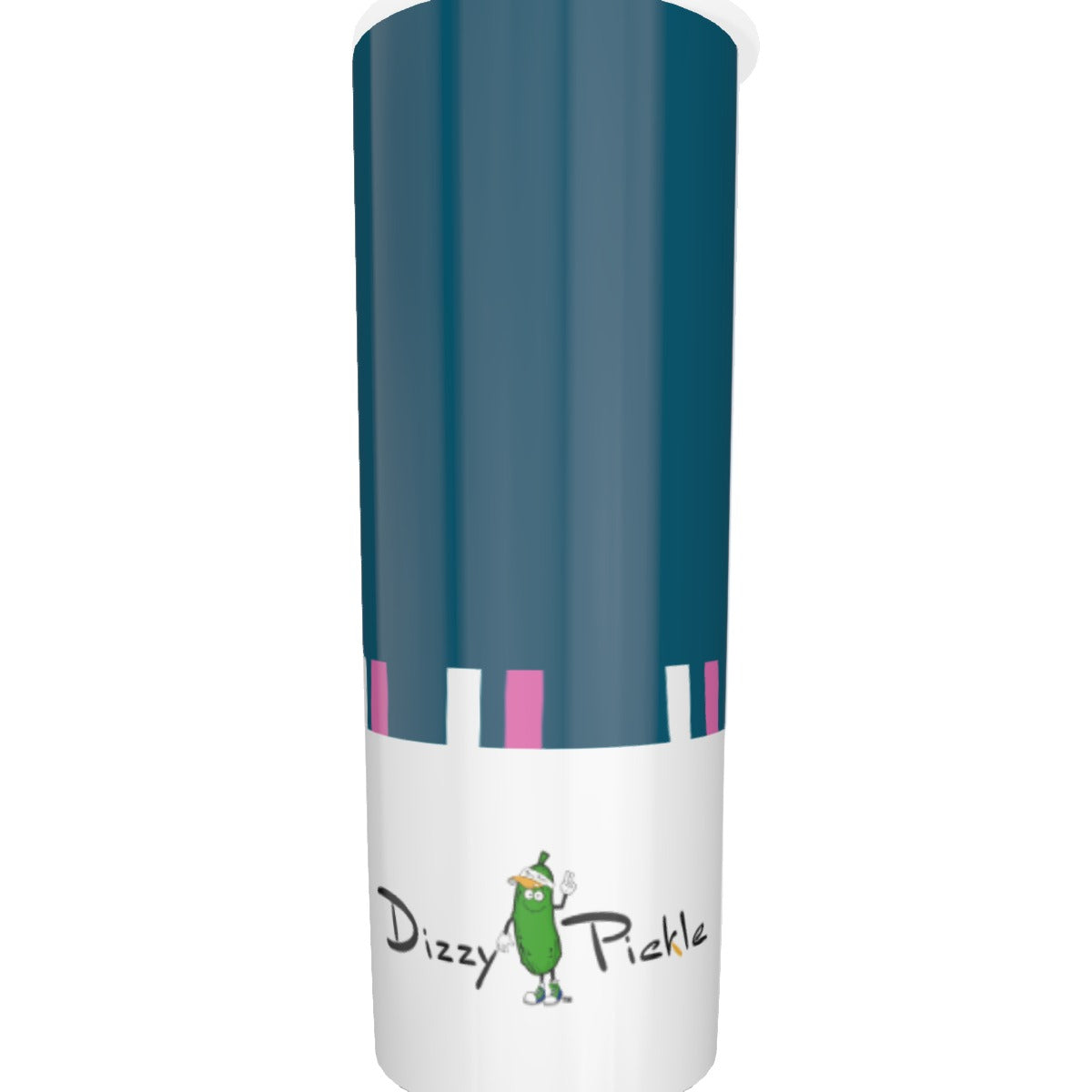 Dizzy Pickle Love at First Serve Teal/Pink Skinny Tumbler Stainless Steel with Lids 20oz