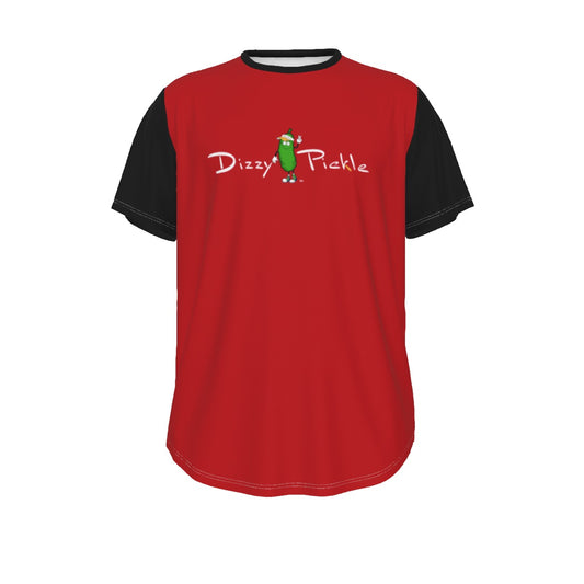 DZY P Classic - Red/Black - Men's Short Sleeve Rounded Hem by Dizzy Pickle