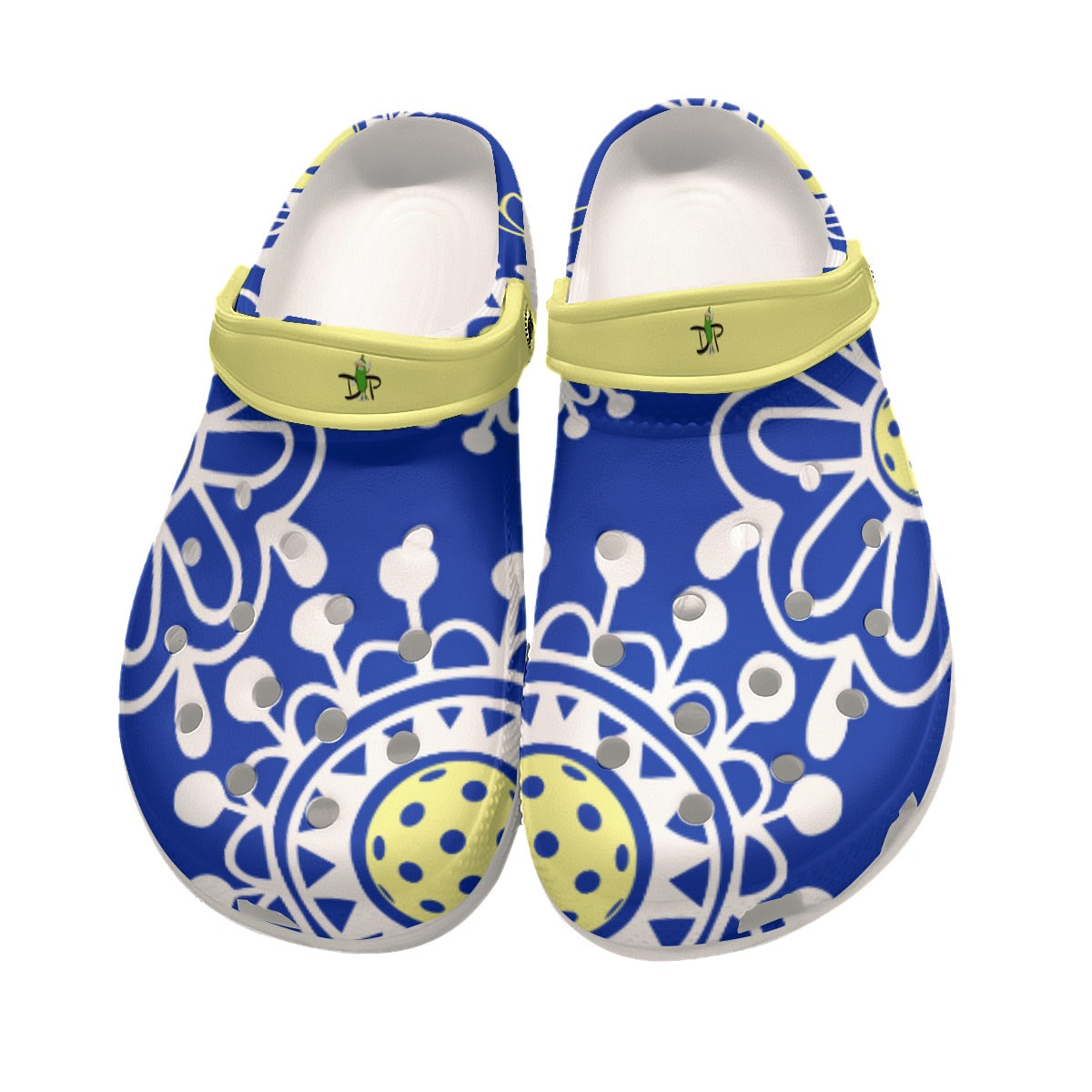 Coming Up Daisies - Blue/Yellow - Pickleball Women's Clogs by Dizzy Pickle