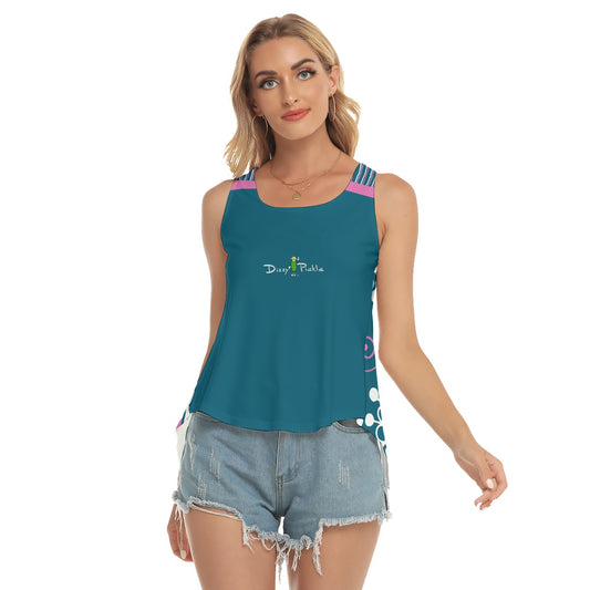 Dizzy Pickle Coming Up Daisies TP Women's Pickleball Open-Backed Sleeveless Tank Top