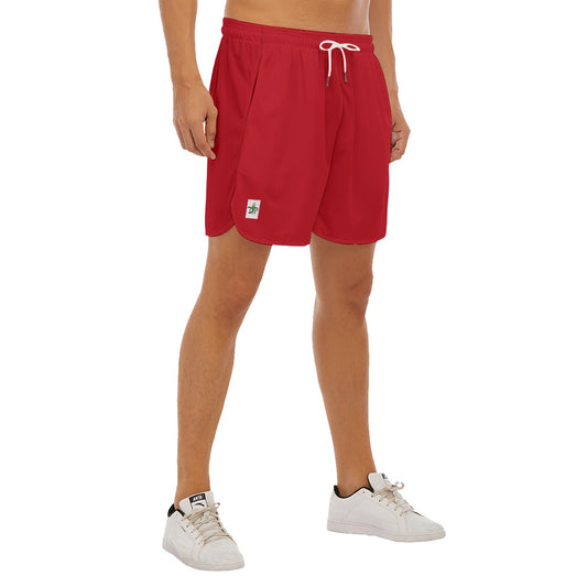 DZY P Classic - Red - Men's Side Split Pickleball Court Shorts by Dizzy Pickle