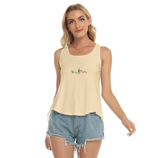 Dizzy Pickle DZY P Classic Women's Pickleball Open-Backed Sleeveless Tank Top Cream