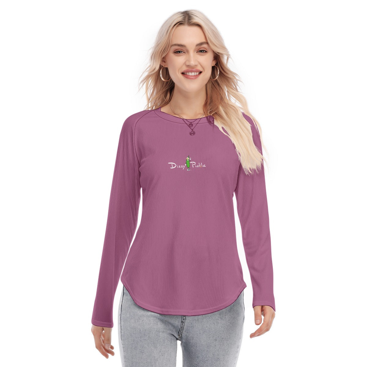 Dizzy Pickle DZY P Classic Light Purple Women's Long Sleeve U-Shape Hem T-Shirt