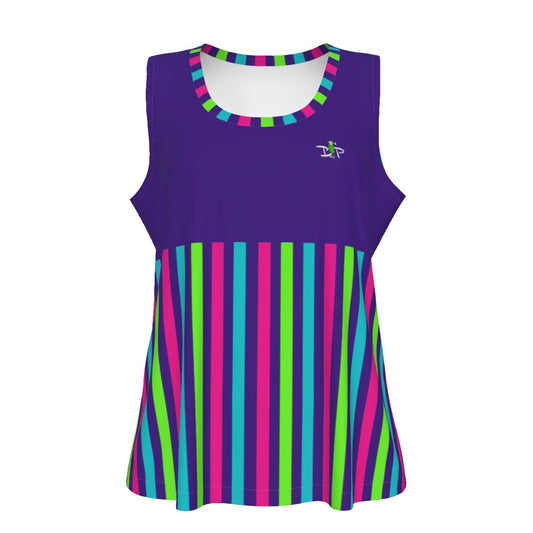 Dizzy Pickle Diana Stripes Women's Pickleball Sleeveless Sports Tank Top Deep Purple