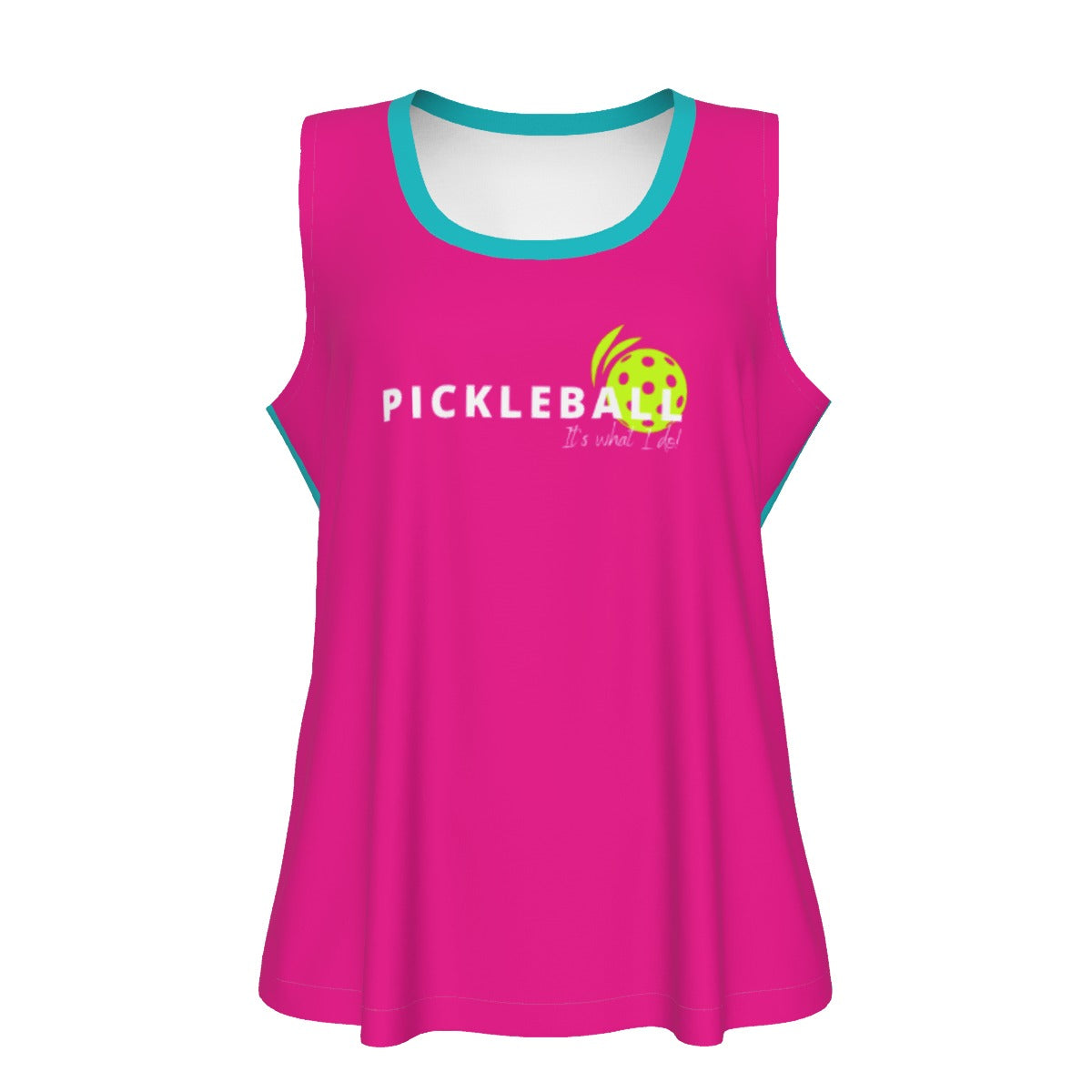 Pickleball It's what I do - Sports Tank Top by Dizzy Pickle - Pink/Teal