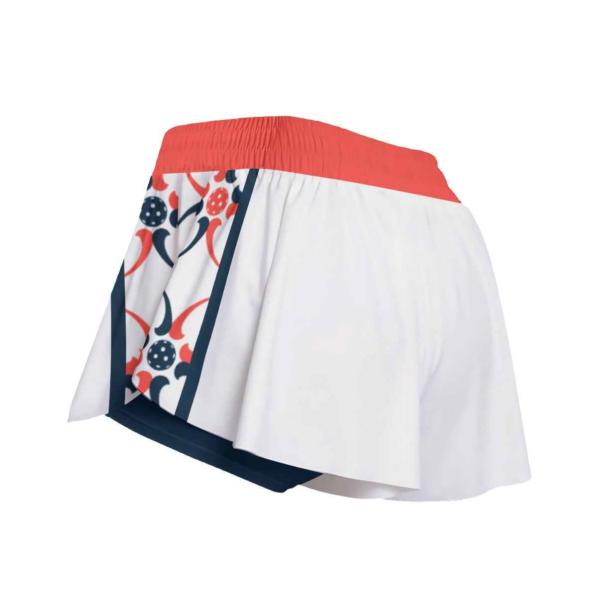 Dizzy Pickle Van White/White Petals Pickleball Women's Sport Culottes with Pockets