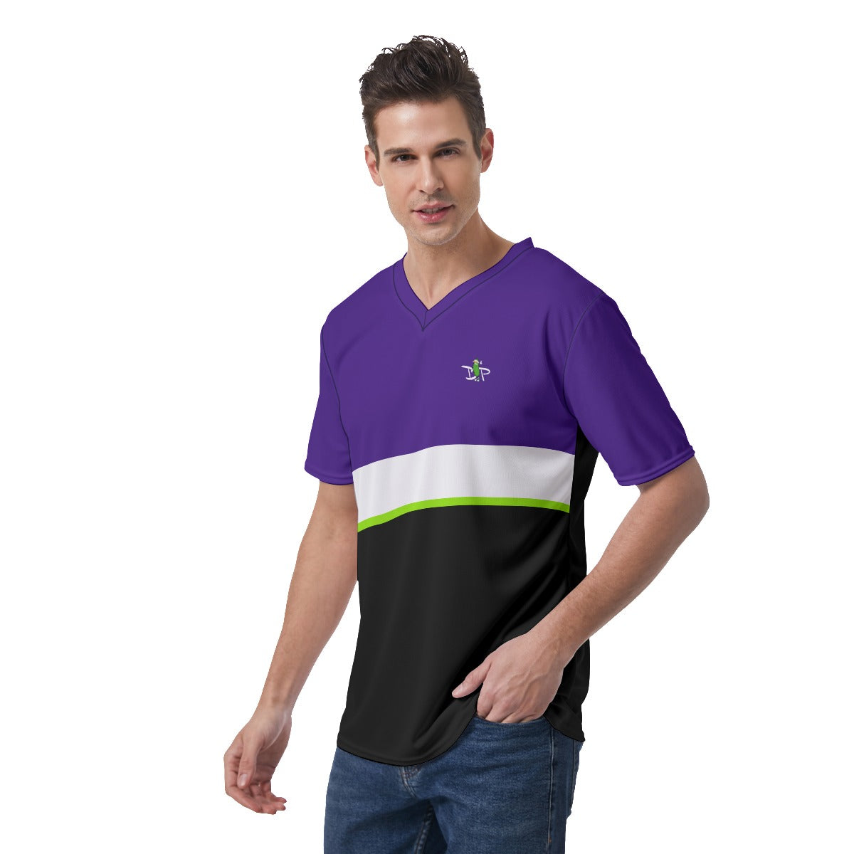 DZY P Classic - Purple/Black - Sports V-Neck T-Shirt by Dizzy Pickle