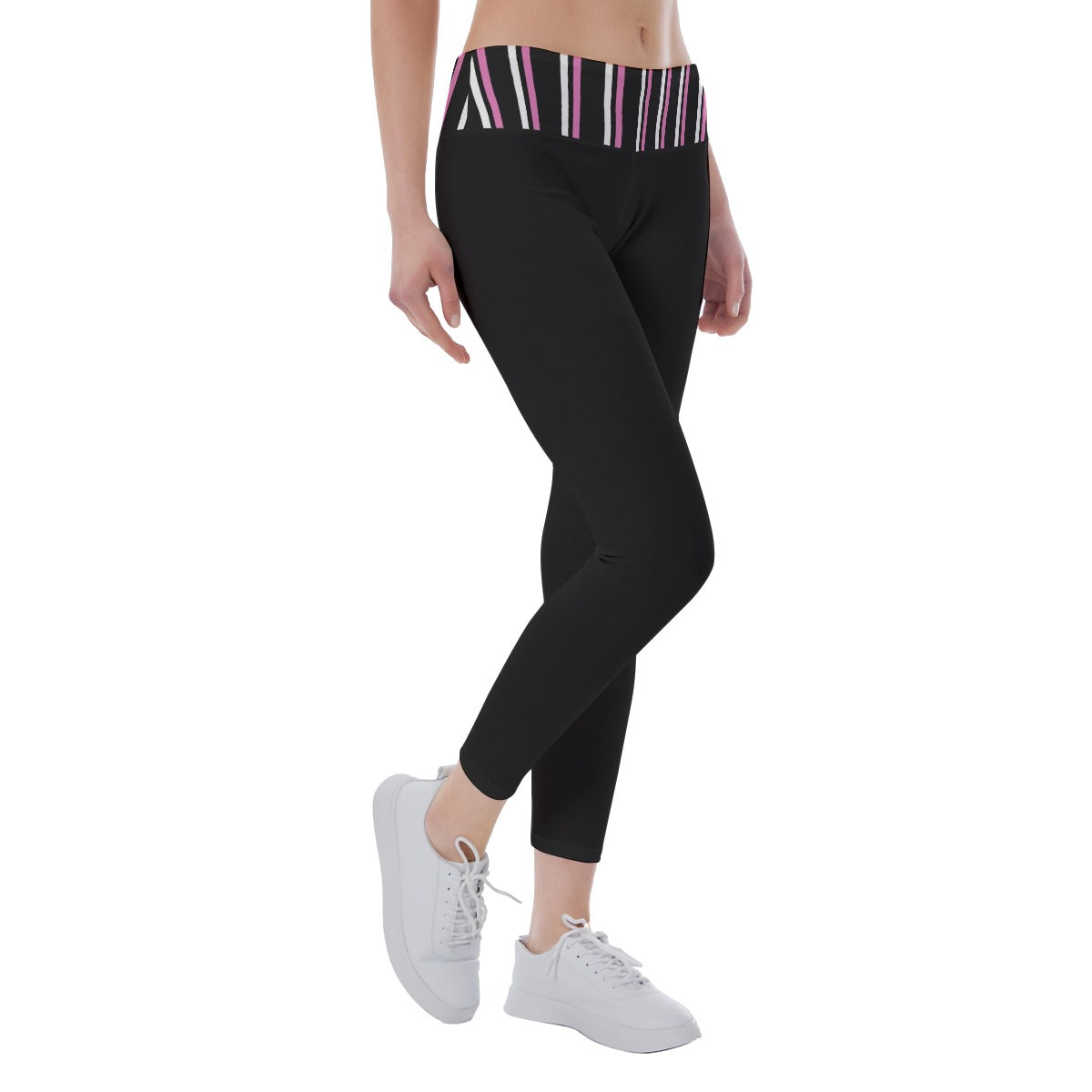 Dizzy Pickle Coming Up Daisies BP Stripes Women's Pickleball Leggings Mid-Fit