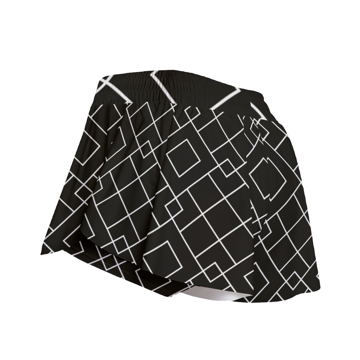 Lisa Black/White - Pickleball Women's Sport Culottes with Pockets by Dizzy Pickle