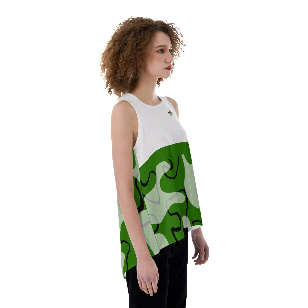 Dizzy Pickle Kati - Doodle - Women's Pickleball Back Split Tank Top