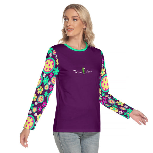 Dizzy Pickle Charlotte Main Women's Pickleball O-Neck Long Sleeve T-shirt