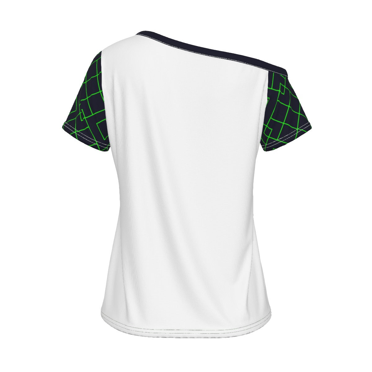 Lisa - Green - Women's Pickleball Off-The-Shoulder Sport T-Shirt by Dizzy Pickle