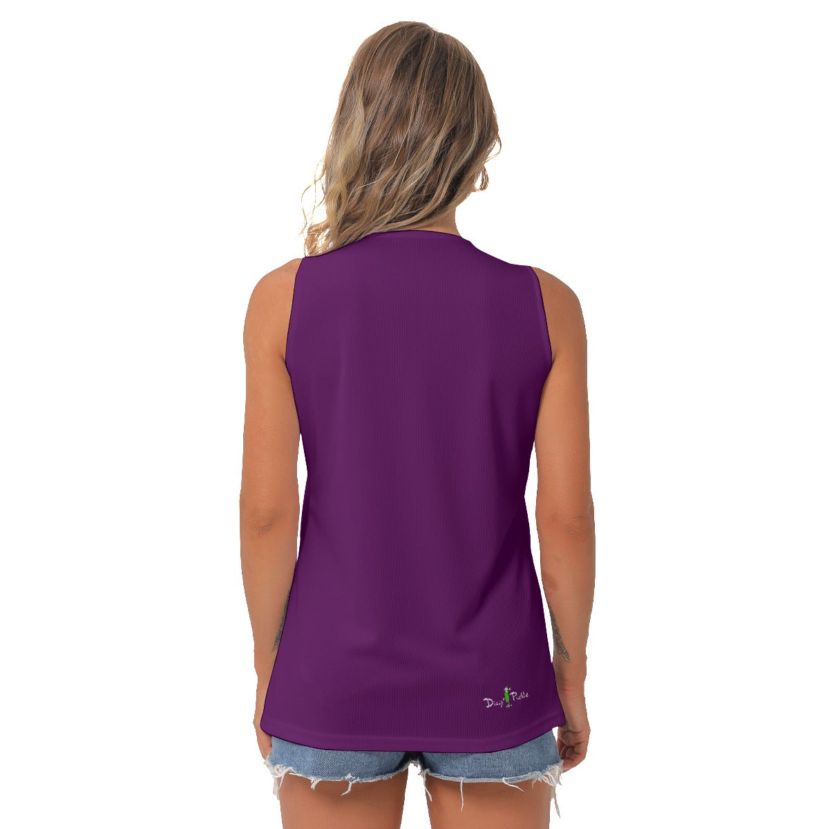 Dizzy Pickle Charlotte Main_Plum Women's Pickleball Sleeveless V-Neck Top