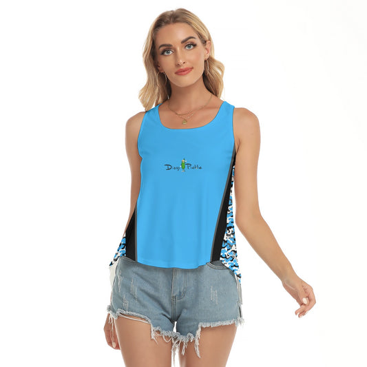 Dizzy Pickle Jan Blue Women's Pickleball Open-Backed Sleeveless Tank Top