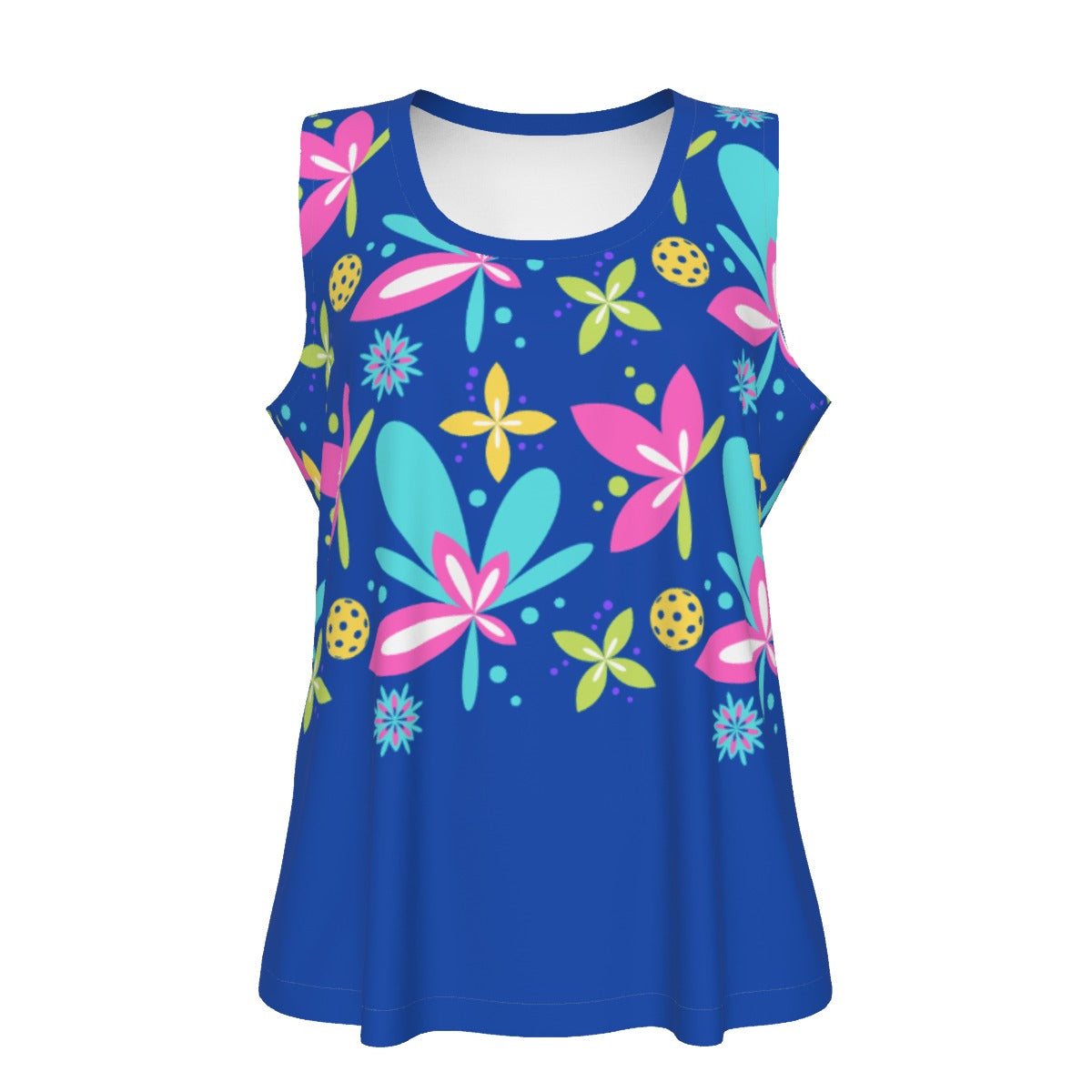 Dizzy Pickle Donna Blue Main Women's Pickleball Sleeveless Sport Tank Top