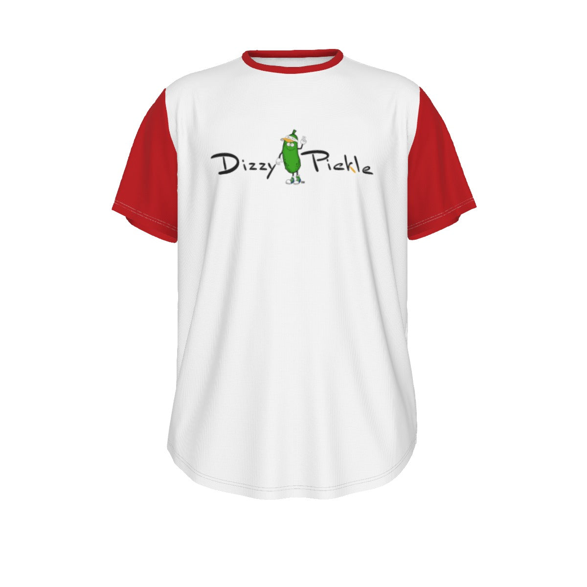 DZY P Classic - White/Red - Men's Short Sleeve Rounded Hem by Dizzy Pickle