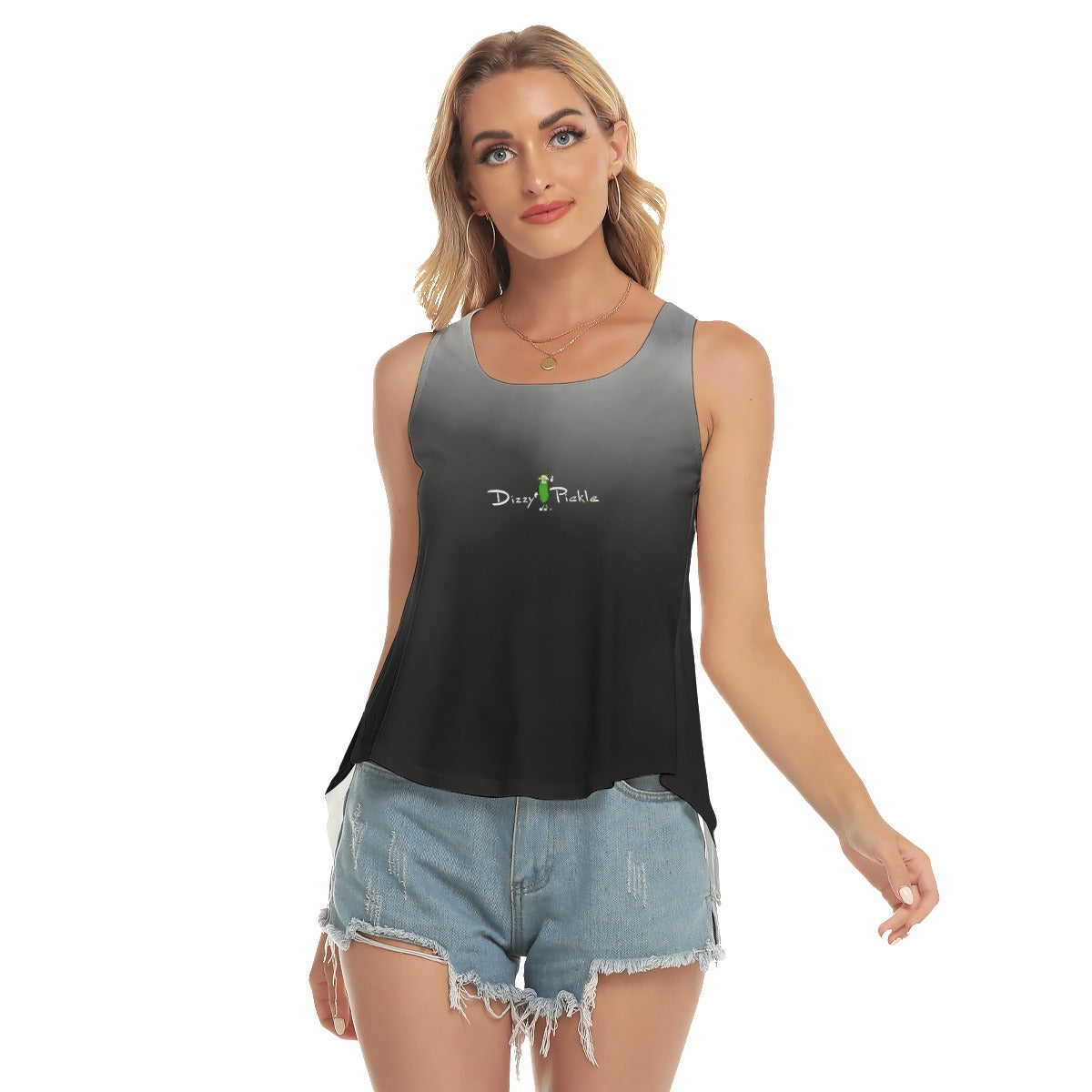 Dizzy Pickle Heidi BKW Cloud Women's Pickleball Open-Backed Tank Top