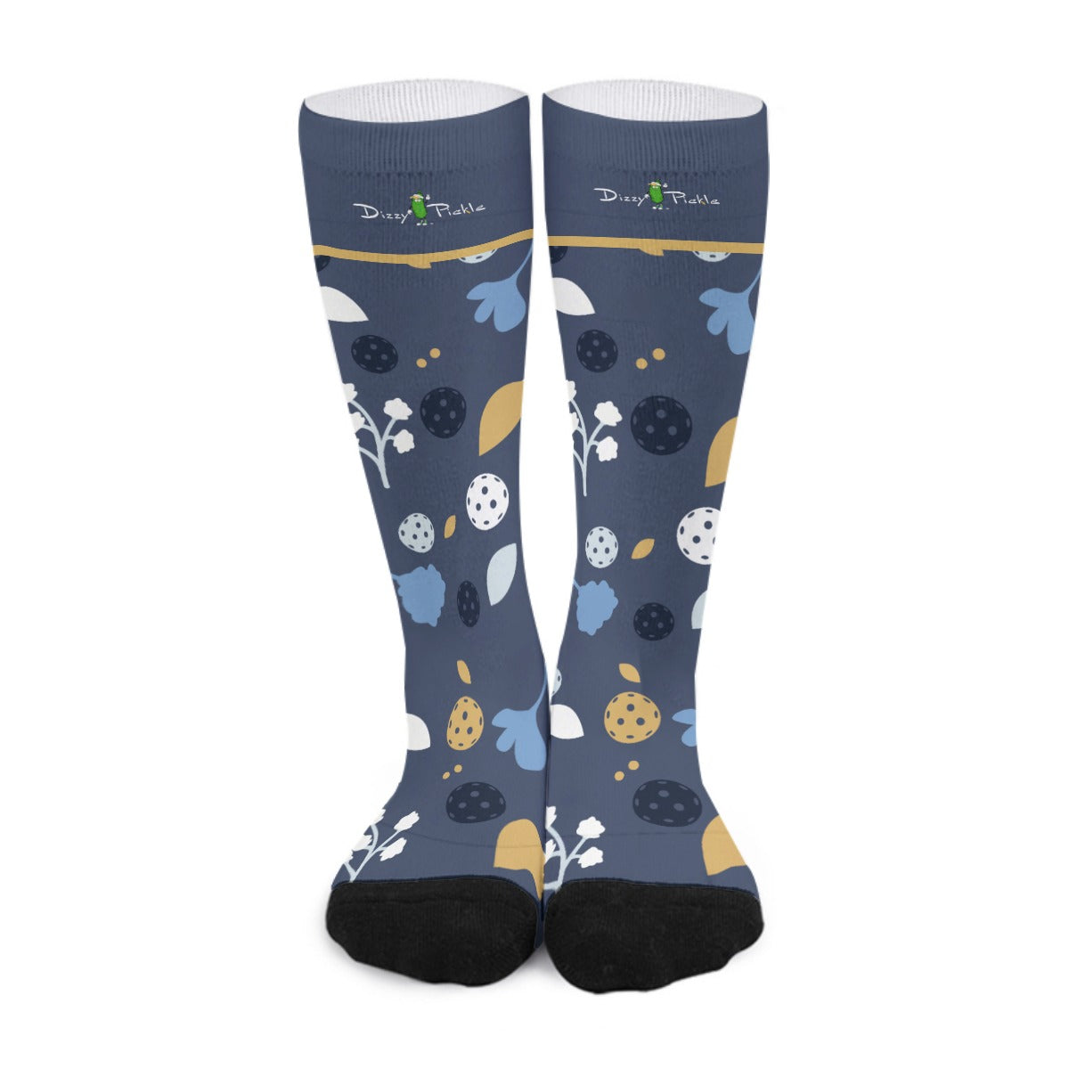 Lesley - Gray - Pickleball Long Socks by Dizzy Pickle