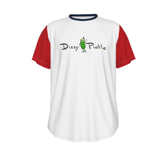 DZY P Classic - White/Red/Black - Men's Short Sleeve Rounded Hem by Dizzy Pickle