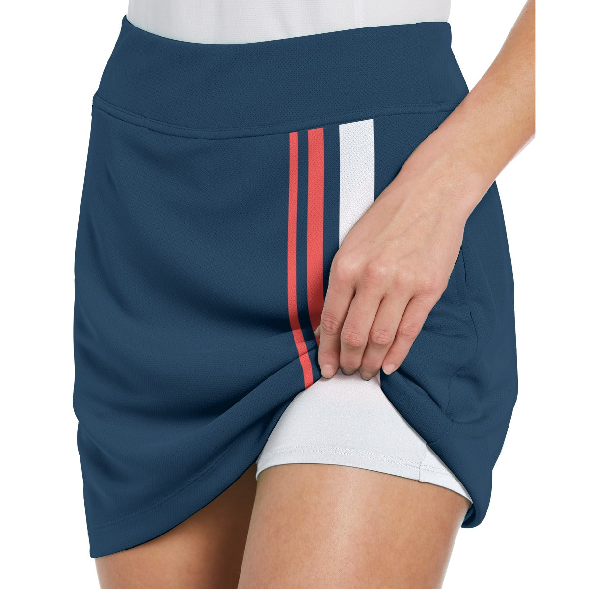 Dizzy Pickle Van - Stripes - Blue - 17" Performance Skort with Inner Shorts